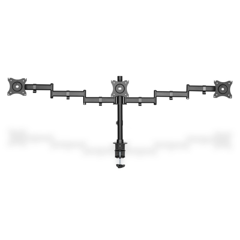 Stojak biurkowy potrójny (zacisk) 3xLCD max. 27"max. 8kg uchylno-obrotowy 360° (PIVOT)