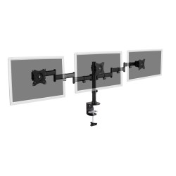 Stojak biurkowy potrójny (zacisk) 3xLCD max. 27"max. 8kg uchylno-obrotowy 360° (PIVOT)