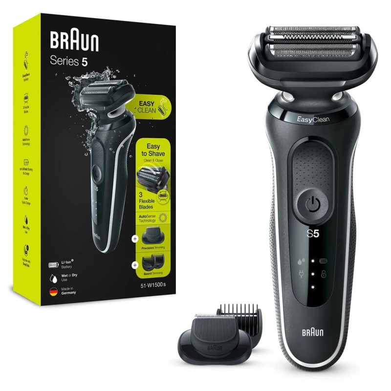 Braun Series 5 51-W1500s Golarka foliowa Przycinarka Czarny