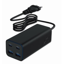 Gembird TA-UC-2A2C-PD100-01-BK ładowarka do urządzeń przenośnych Laptop, Smartfon Czarny Prąd przemienny Szybkie ładowanie