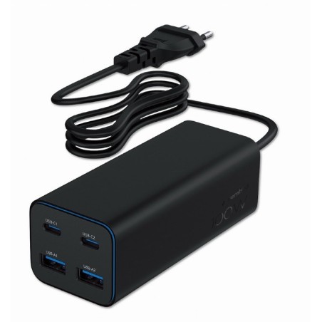 Gembird TA-UC-2A2C-PD100-01-BK ładowarka do urządzeń przenośnych Laptop, Smartfon Czarny Prąd przemienny Szybkie ładowanie