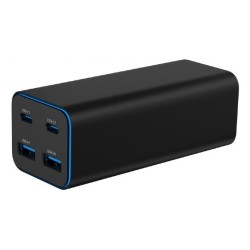 Gembird TA-UC-2A2C-PD100-01-BK ładowarka do urządzeń przenośnych Laptop, Smartfon Czarny Prąd przemienny Szybkie ładowanie