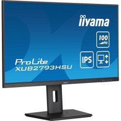 iiyama ProLite XUB2793HSU-B7 monitor komputerowy 68,6 cm (27") 1920 x 1080 px Full HD LED Czarny