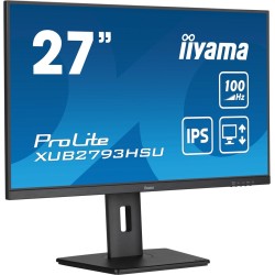 iiyama ProLite XUB2793HSU-B7 monitor komputerowy 68,6 cm (27") 1920 x 1080 px Full HD LED Czarny