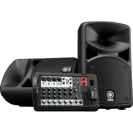 Yamaha STAGEPAS 400BT - Przenośny system PA z 8-kanałowym mikserem i wbudowaną końcówką mocy
