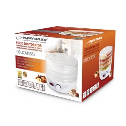 Suszarka do grzybów, warzyw i owoców Esperanza DÉLICATESSE EKD003 (250W kolor biały)