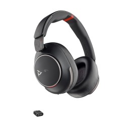 POLY Zestaw słuchawkowy Voyager Surround 85 UC z certyfikatem Microsoft Teams USB-C + przejściówka USB-C/A + podstawka ładująca
