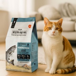 Wiejska Zagroda Łosoś Monobiałkowa karma sucha dla kota 3kg