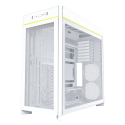 Obudowa PC Montech HS01, Midi-Tower, ATX, aRGB, Szkło Hartowane - biała