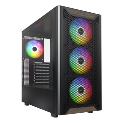 Drewniana obudowa PC Montech XR, Midi-Tower, ATX, ARGB, szkło hartowane