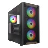 Drewniana obudowa PC Montech XR, Midi-Tower, ATX, ARGB, szkło hartowane