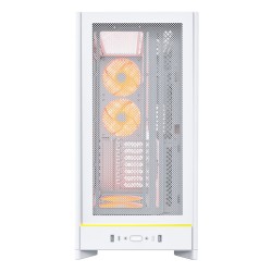 Obudowa PC Montech HS01 PRO, Midi-Tower, ATX, aRGB, Szkło Hartowane - biała
