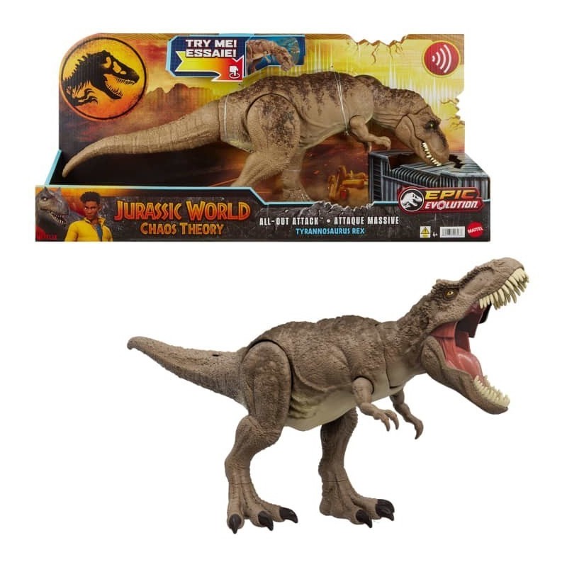 Figurka Mattel Jurassic World T-Rex Totalny atak HXF53 WB2