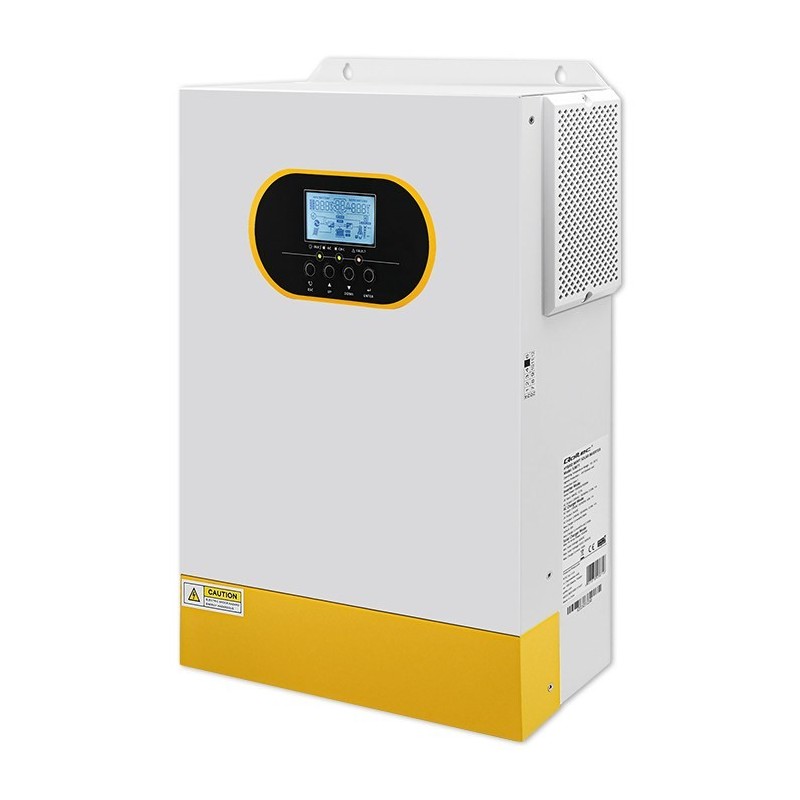 Qoltec Hybrydowy inwerter solarny Off-Grid 6.2kVA| 6.2kW | 120A | MPPT | LCD | BMS | Sinus