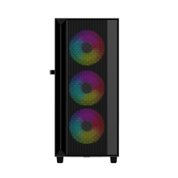 GEMBIRD OBUDOWA FORNAX 4000 MIDI-TOWER (2X USB 3.0, 1X USB 2.0, HD AUDIO, SZKLANY PANEL BOCZNY, PODŚWIETLENIE ARGB) CZARNA