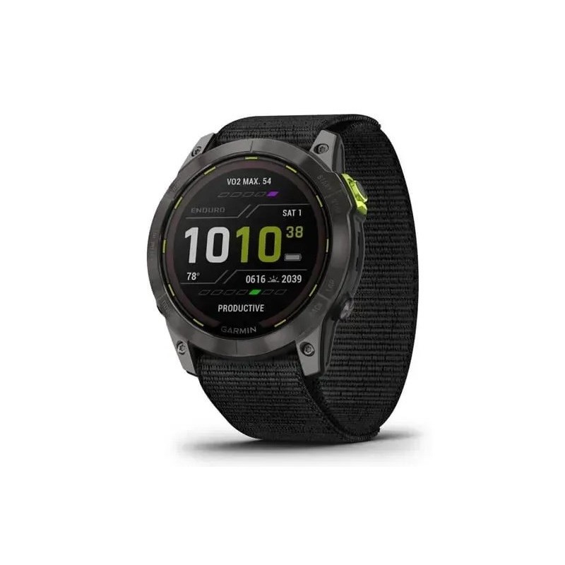 Zegarek sportowy Garmin Enduro 2 Solar 35mm Black Carbon Gray DLC Ti Ultrafit Band Szary Zegarek sportowy Garmin Enduro 2 Solar 35mm Black Carbon Gray DLC Ti Ultrafit Band Szary