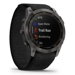 Zegarek sportowy Garmin Enduro 2 Solar 35mm Black Carbon Gray DLC Ti Ultrafit Band Szary
