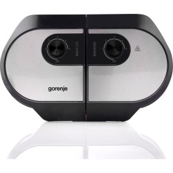 Grill elektryczny Gorenje Mini Grill, Talerz waflowy, WM1400SB, 1400 W, Średnica 18 cm, Czarny