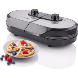 Grill elektryczny Gorenje Mini Grill, Talerz waflowy, WM1400SB, 1400 W, Średnica 18 cm, Czarny