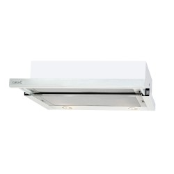 Okap CATA TF 2003 600 GWH Telescopic, klasa C, szer. 60 cm, 390 m3/h, sterowanie mechaniczne, LED, biały szkło