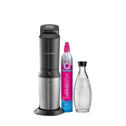 Saturator SodaStream Crystal 3 0 Promopack QC Schwarz z 3 szklanymi butelkami