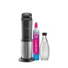 Saturator SodaStream Crystal 3 0 Promopack QC Schwarz z 3 szklanymi butelkami