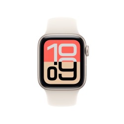 Apple Watch SE 3 GPS 40 mm, aluminiowa obudowa w kolorze Starlight z paskiem Starlight Sport Band – S/M