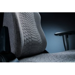 Wielowarstwowa tkanina Razer/stal Fotel do gier Iskur V2 X Jasnoszary