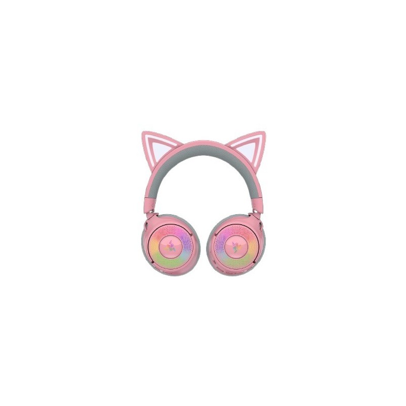 Zestaw słuchawkowy Razer Kraken Kitty V3 Pro Sieć bezprzewodowa/przewodowa Nauszne Bezprzewodowy Kwarc