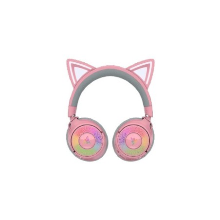 Zestaw słuchawkowy Razer Kraken Kitty V3 Pro Sieć bezprzewodowa/przewodowa Nauszne Bezprzewodowy Kwarc