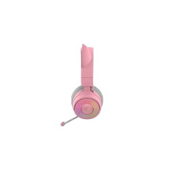 Zestaw słuchawkowy Razer Kraken Kitty V3 Pro Sieć bezprzewodowa/przewodowa Nauszne Bezprzewodowy Kwarc