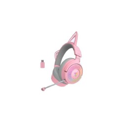 Zestaw słuchawkowy Razer Kraken Kitty V3 Pro Sieć bezprzewodowa/przewodowa Nauszne Bezprzewodowy Kwarc