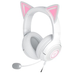 Zestaw słuchawkowy Razer Kraken Kitty V2 przewodowe nauszne z mikrofonem i redukcją szumów biały