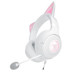 Zestaw słuchawkowy Razer Kraken Kitty V2 przewodowe nauszne z mikrofonem i redukcją szumów biały