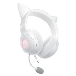Zestaw słuchawkowy Razer Kraken Kitty V2 przewodowe nauszne z mikrofonem i redukcją szumów biały