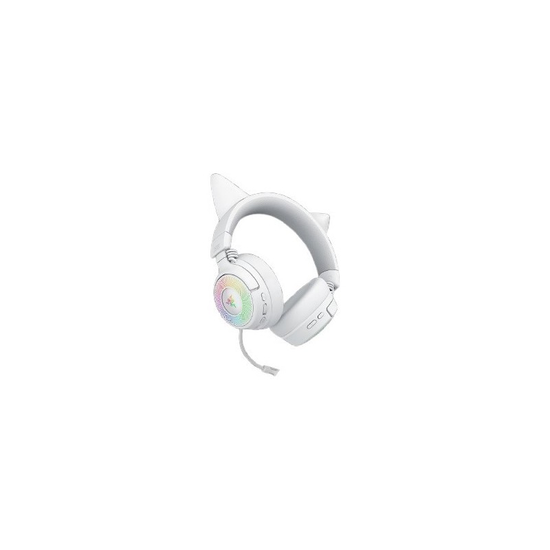 Zestaw słuchawkowy Razer Kraken Kitty V3 Pro Bluetooth Nauszne Mikrofon Bezprzewodowy Biały