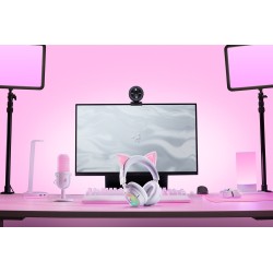 Zestaw słuchawkowy Razer Kraken Kitty V3 Pro Bluetooth Nauszne Mikrofon Bezprzewodowy Biały