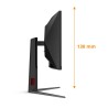 Monitor AOC CU34G4Z 34-calowy, Szybkie VA, WQHD 21:9, 240 Hz, 1 ms, 3440 x 1440 pikseli, 450 cd/m2, ilość portów HDMI: 2, kolor