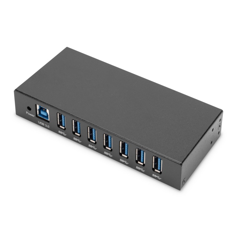 Hub/Koncentrator przemysłowy 7-portowy USB 3.0 SuperSpeed aktywny metalowa konstrukcja szyna DIN Hub/Koncentrator przemysłowy 7-portowy USB 3.0 SuperSpeed aktywny metalowa konstrukcja szyna DIN