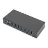 Hub/Koncentrator przemysłowy 7-portowy USB 3.0 SuperSpeed aktywny metalowa konstrukcja szyna DIN