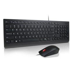 Podstawowe Lenovo | Kombinacja klawiatury i myszy | Przewodowe | Euro amerykańskie | Czarny