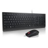 Podstawowe Lenovo | Kombinacja klawiatury i myszy | Przewodowe | Euro amerykańskie | Czarny