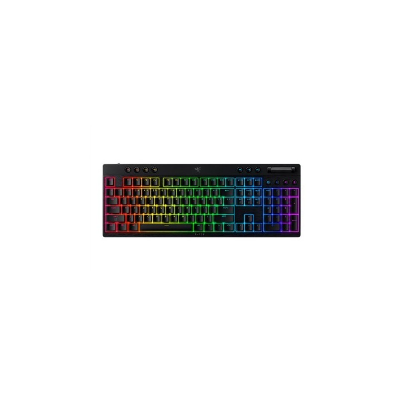 Razer BlackWidow V4 Niskoprofilowy HyperSpeed Klawiatura do gier Bezprzewodowy Stany Zjednoczone Bluetooth 2,4 GHz USB Type-C