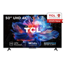 Telewizor TCL LED 4K, 50V6C, 50, Smart TV, Telewizja Google TV, UHD, Czarny