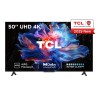 Telewizor TCL LED 4K, 50V6C, 50, Smart TV, Telewizja Google TV, UHD, Czarny