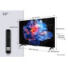 Telewizor TCL LED 4K, 50V6C, 50, Smart TV, Telewizja Google TV, UHD, Czarny