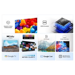Telewizor TCL LED 4K, 50V6C, 50, Smart TV, Telewizja Google TV, UHD, Czarny