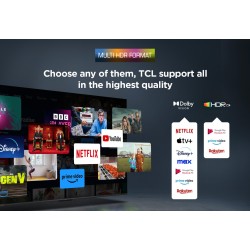 Telewizor TCL LED 4K, 50V6C, 50, Smart TV, Telewizja Google TV, UHD, Czarny