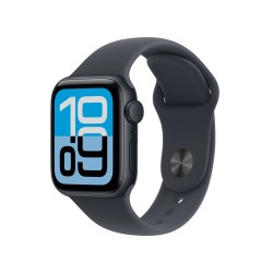 Apple Watch SE 3 GPS 40 mm z aluminiową kopertą w kolorze Midnight i sportową bransoletką Midnight – rozmiar S/M