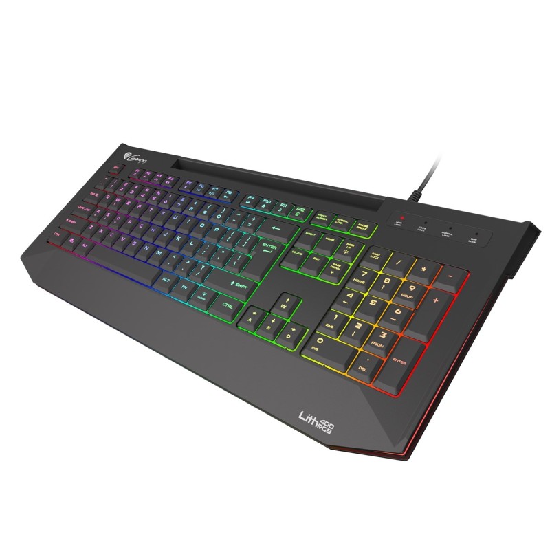 Klawiatura dla graczy Genesis Lith 400 RGB US podświetlenie X-Scissor Software SLIM Klawiatura dla graczy Genesis Lith 400 RGB US podświetlenie X-Scissor Software SLIM